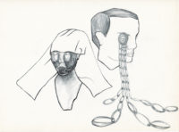 Bertrand Grave. Dibujo. Boli Bic. Serie Black Metal. Please hate me. 2016.