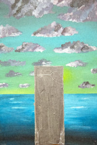 Bertrand Grave. Pintura. Serie Perfecta Erección. Plateada y con Brillo. 2016.