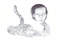 Bertrand Grave. Dibujo. Boli Bic. Serie Antropoamorfo. Nicolas Cavernas. 2017.