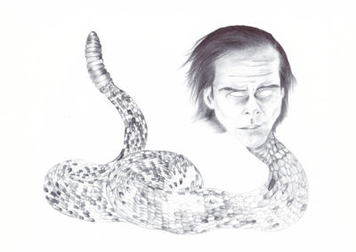 Bertrand Grave. Dibujo. Boli Bic. Serie Antropoamorfo. Nicolas Cavernas. 2017.