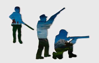 Bertrand Grave. Pintura. Serie Black Metal. Los Cazadores de Satán. 2016.