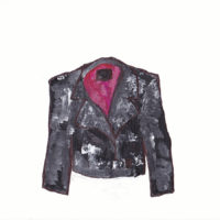 Bertrand Grave. Pintura. Serie Black Metal. Chupa. 2016.