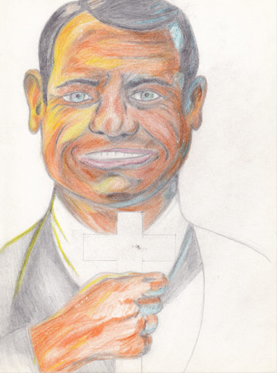 Bertrand Grave. Pintura. Serie Black Metal. No. 2016.