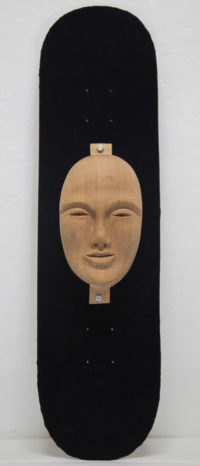 Bertrand Grave. Escultura. Madera. Skate & Die. Mutación 0.1. 2015.