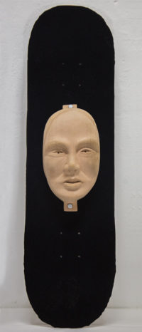 Bertrand Grave. Escultura. Madera. Skate & Die. Mutación 0.2. 2015.