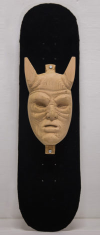 Bertrand Grave. Escultura. Madera. Skate & Die. Mutación 0.5. 2015.