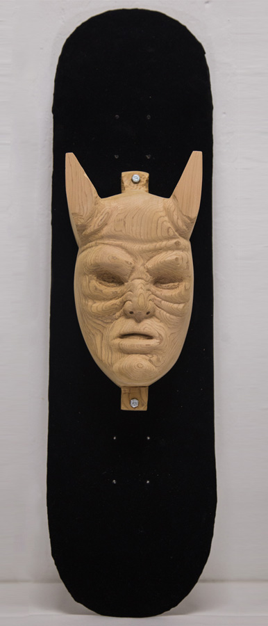 Bertrand Grave. Escultura. Madera. Skate & Die. Mutación 0.5. 2015.