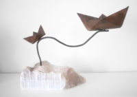 Bertrand Grave. Escultura. Metal. Black Boats. 2015.